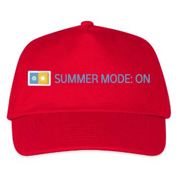 Summer Mode: On - Sommer 2026 Geschenkidee - Kinder Basecap - Rot - Vorne