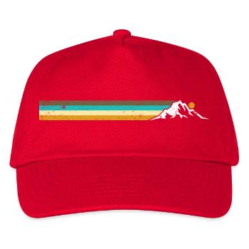 Mountain stripes - Kids’ Baseball Cap - red - Front