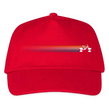 Gestreifte Horizont-Silhouette - Kinder Basecap - Rot - Vorne