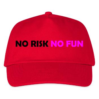 No Risk No Fun - Kids’ Baseball Cap - red - Front