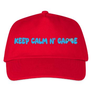 GAMER-Controller - Kinder Basecap - Rot - Vorne