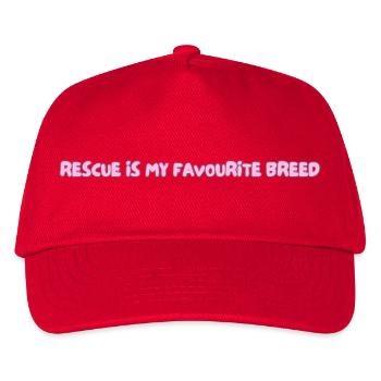 rescue is my favourite breed - Kids’ Baseball Cap - red - Front