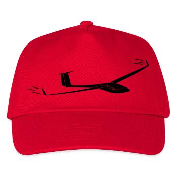Segelflugzeug - Kinder Basecap - Rot - Vorne