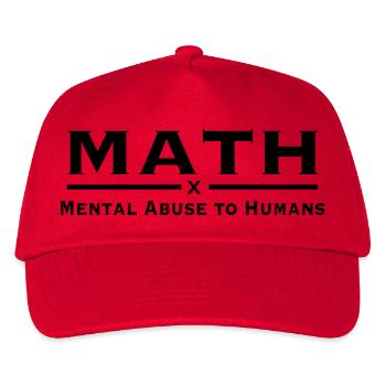 math - Kinder Basecap - Rot - Vorne