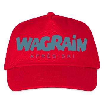Wagrain Après-Ski Wintersport (Blau) - Kinder Basecap - Rot - Vorne