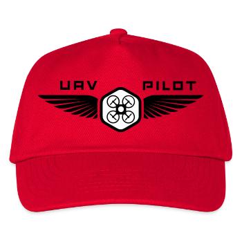 UAV PILOT1 - Kinder Basecap - Rot - Vorne