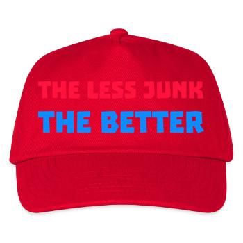 Je weniger Müll, desto besser - Kinder Basecap - Rot - Vorne