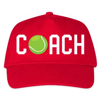 Tennis-Coach - Kinder Basecap - Rot - Vorne