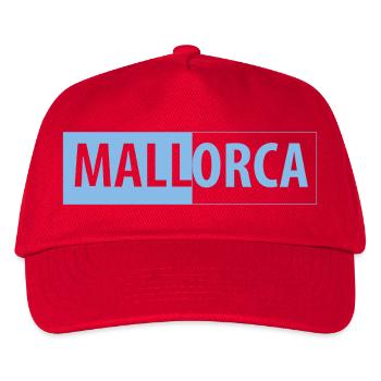 MALLorca im Kasten (hellblau / schwarz) - Kinder Basecap - Rot - Vorne