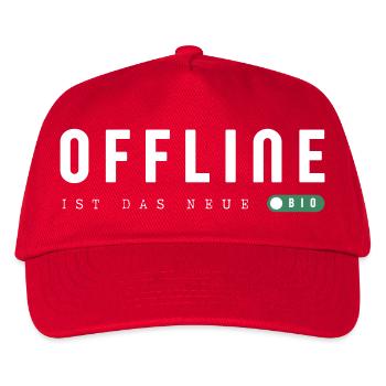 Offline ist das neue Bio - Kinder Basecap - Rot - Vorne