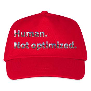 Human. Not optimized. - Kids’ Baseball Cap - red - Front
