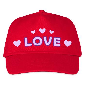 Liebe Purple Heart Tippfehler - Kinder Basecap - Rot - Vorne