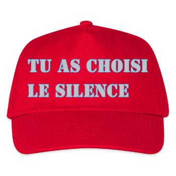 TU AS CHOISI LE SILENCE - Casquette de baseball Enfant - rouge - Devant