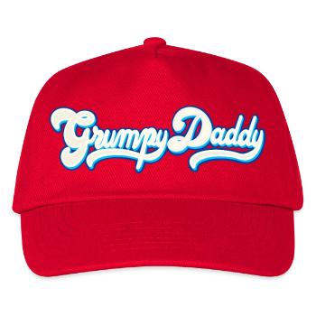 Grumpy Daddy Script - Color "Whipped Cream" - Kids’ Baseball Cap - red - Front