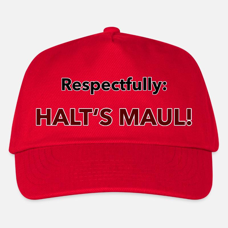 Mit Respekt Statement der besonderen Art - Kinder Basecap - Rot