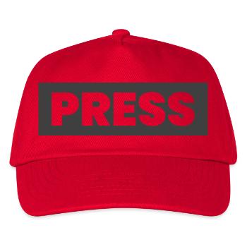 Conception de la presse en disant « PRESS » Journalistes d’information - Casquette de baseball Enfant - rouge - Devant