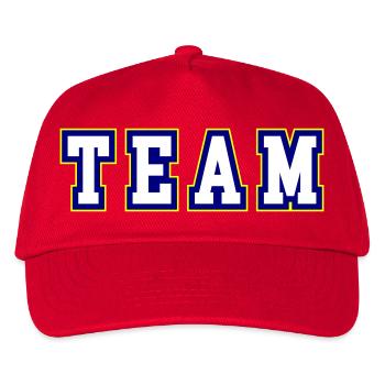 Team Schriftzug - Kinder Basecap - Rot - Vorne