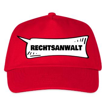 Azubi Rechtsanwalt - Kinder Basecap - Rot - Vorne