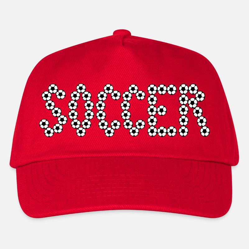 Fußballtypografie - Kinder Basecap - Rot