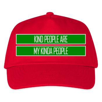 Kind People Are My Kinda People Friendliness - Kids’ Baseball Cap - red - Front