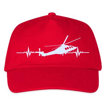 Helicopter Helicopter Heartbeat ECG - Kids’ Baseball Cap - red - Front