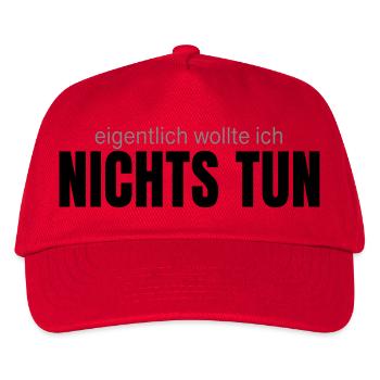 Eigentlich wollte ich nichts tun – Shirt - Kinder Basecap - Rot - Vorne