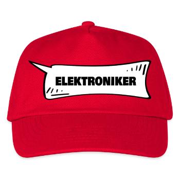 Azubi Elektroniker - Kinder Basecap - Rot - Vorne