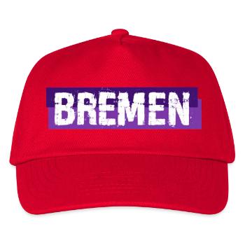 Bremen - Hansestadt - Banner - Kinder Basecap - Rot - Vorne