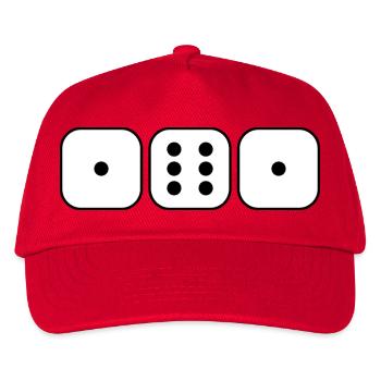 161 "Würfel" - Kinder Basecap - Rot - Vorne