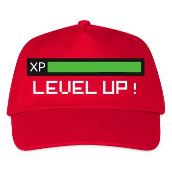 Gamer Level Up Geburtstag - Kinder Basecap - Rot - Vorne