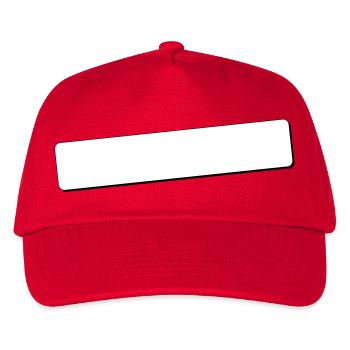 Schreibfeld runde Ecken | Schatten | Vektorgrafik - Kinder Basecap - Rot - Vorne