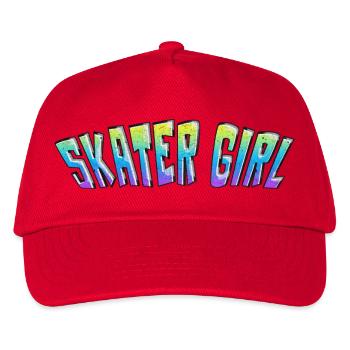 Skater Girl Design - Kids’ Baseball Cap - red - Front