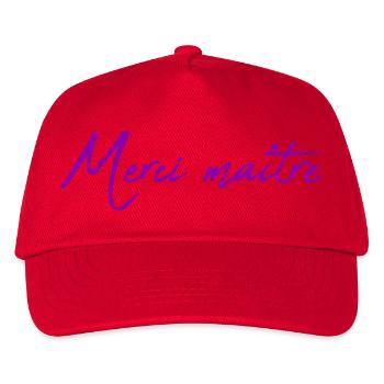 MASTER. MASTER. THANK YOU. THANK YOU, MASTER. MASTER - Kids’ Baseball Cap - red - Front