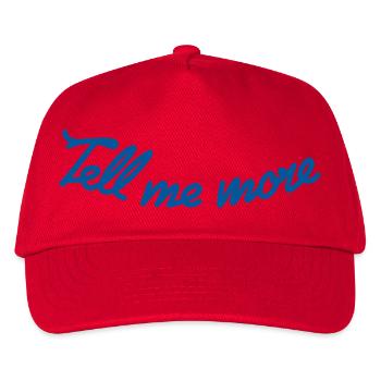 Tell Me More – Die Kunst der Neugier - Kinder Basecap - Rot - Vorne