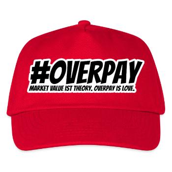 Overpay is love - Kinder Basecap - Rot - Vorne