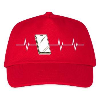 Heartbeat of a mobile phone - Kids’ Baseball Cap - red - Front