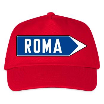 Segnale_stradale_italiano_1959_-_segnale_di_dir - Kinder Basecap - Rot - Vorne
