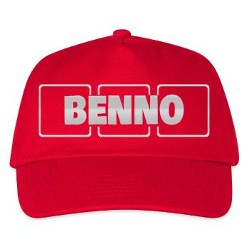 Geschenkidee Benno - Kinder Basecap - Rot - Vorne
