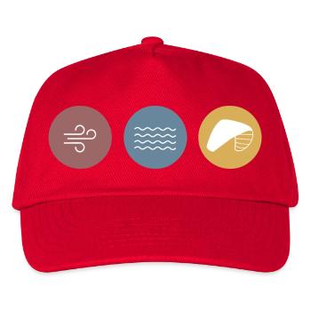 Bunte Icons Kite - Kinder Basecap - Rot - Vorne