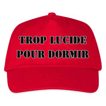 TROP LUCIDE POUR DORMIR - Casquette de baseball Enfant - rouge - Devant