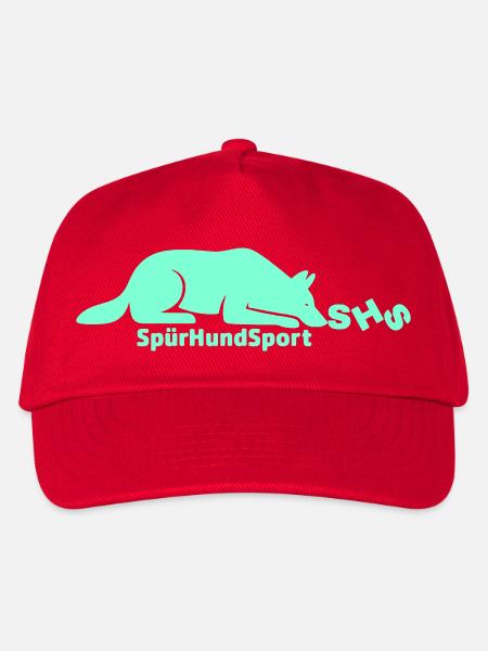 SHS Logo aquamarin - Kinder Basecap - Rot
