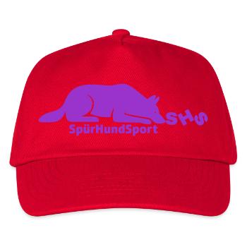 SHS Logo lila - Kinder Basecap - Rot - Vorne