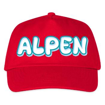 Alpen als Berg - Kinder Basecap - Rot - Vorne
