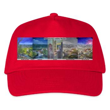 Pentaptych Multiple Mornings, Leoben in Utopias - Kids’ Baseball Cap - red - Front