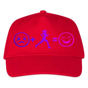 Geschenkidee für eine Running mit Running - Kinder Basecap - Rot - Vorne