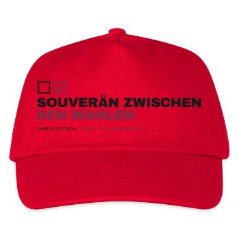 SOUVERÄN ZWISCHEN DEN WAHLEN - Kinder Basecap - Rot - Vorne