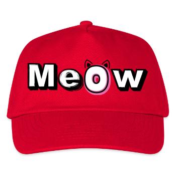 Meow - Kinder Basecap - Rot - Vorne