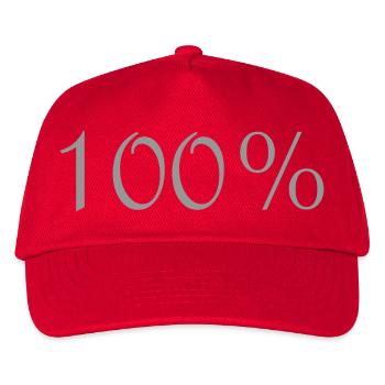100 % - Casquette de baseball Enfant - rouge - Devant