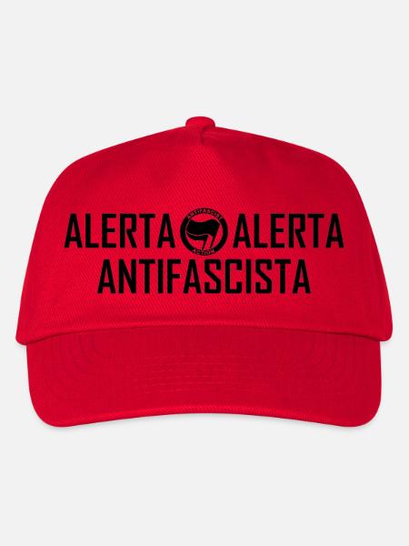 ALERTA ALERTA ANTIFASCISTA black - Kinder Basecap - Rot