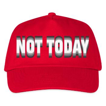 Not Today – Minimalistisches Typografie Statement - Kinder Basecap - Rot - Vorne